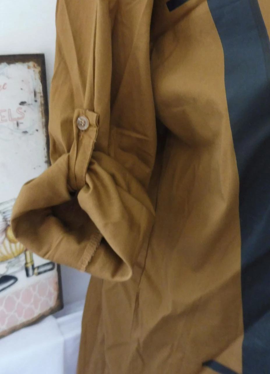🤎 Oversized Camel Overhemd "LOVE" Made in Italy Eenmalige maat (46-50) 🤎 – photo 3